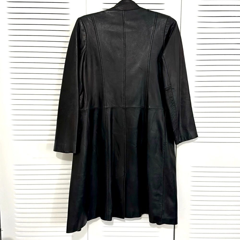 Genuine Lamb Skin Leather Vintage Coat - Picture 2 of 11